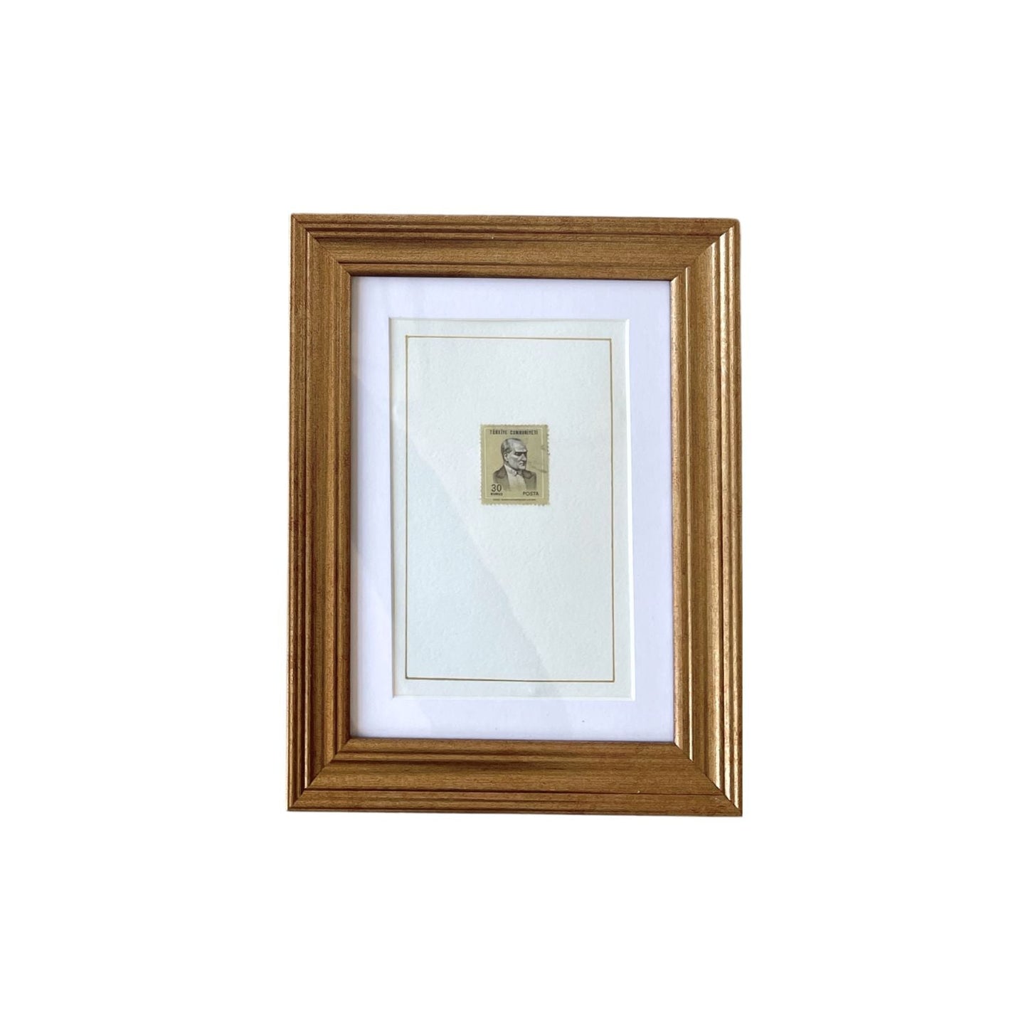 Vintage Postage Stamp Art in Green