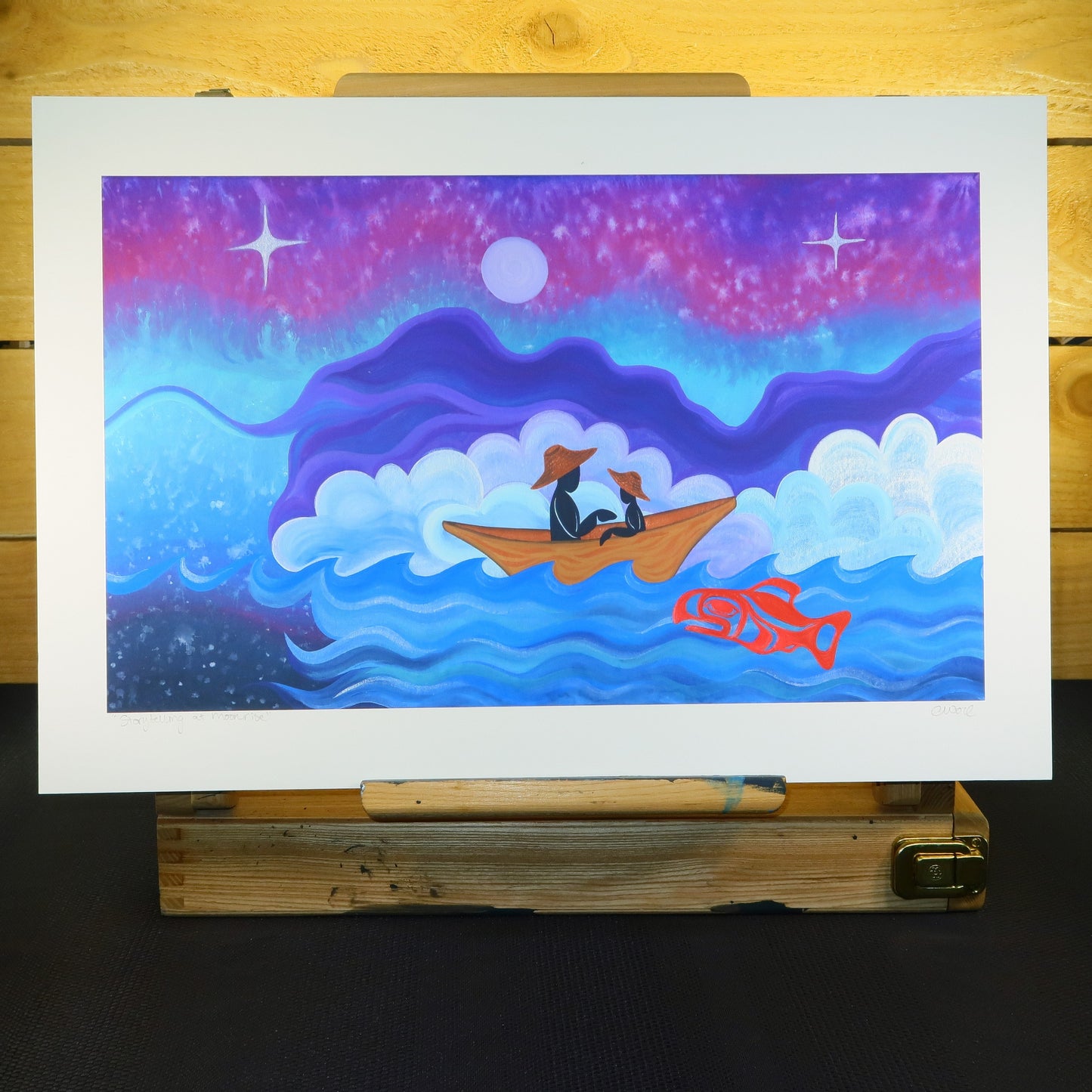 Storytelling at Moonrise Giclée Print