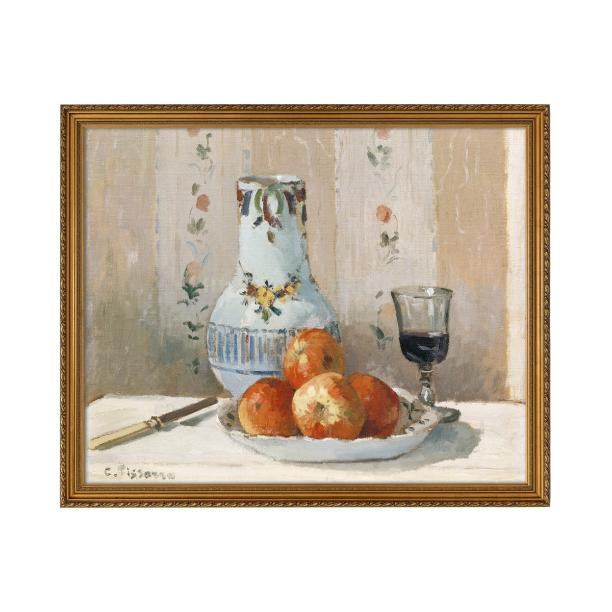 Vino et Pommes - Unframed Art Print