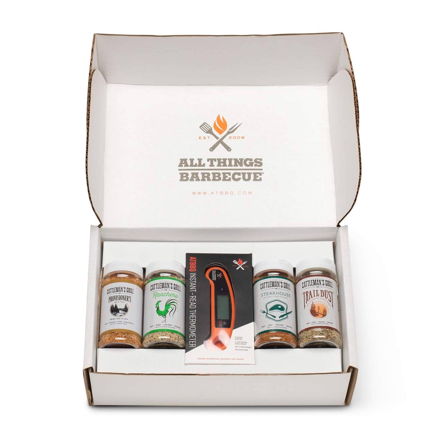 Cattleman's Grill Cornerstone Four Rub + Thermometer Gift Set