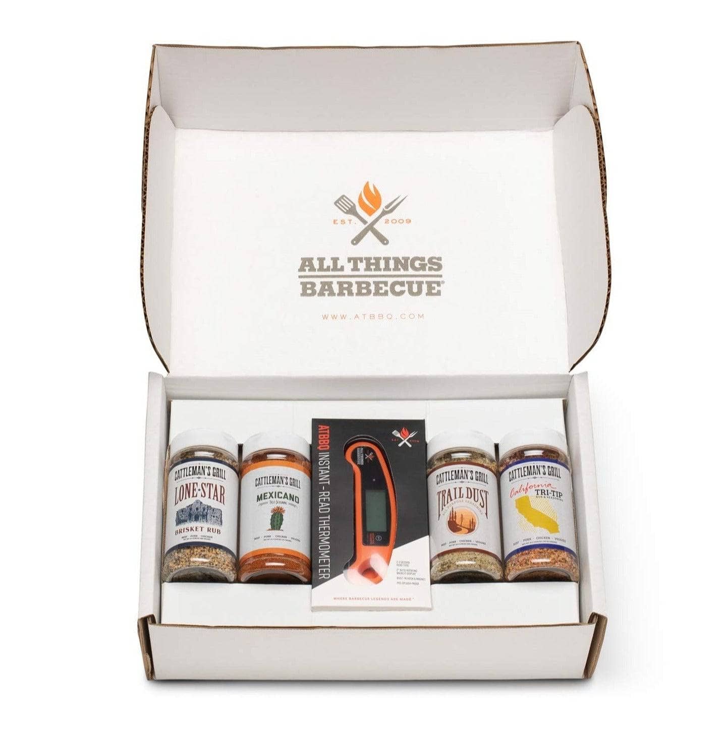Cattleman's Grill Fan Favorite Four Rub + Thermometer Gift Set