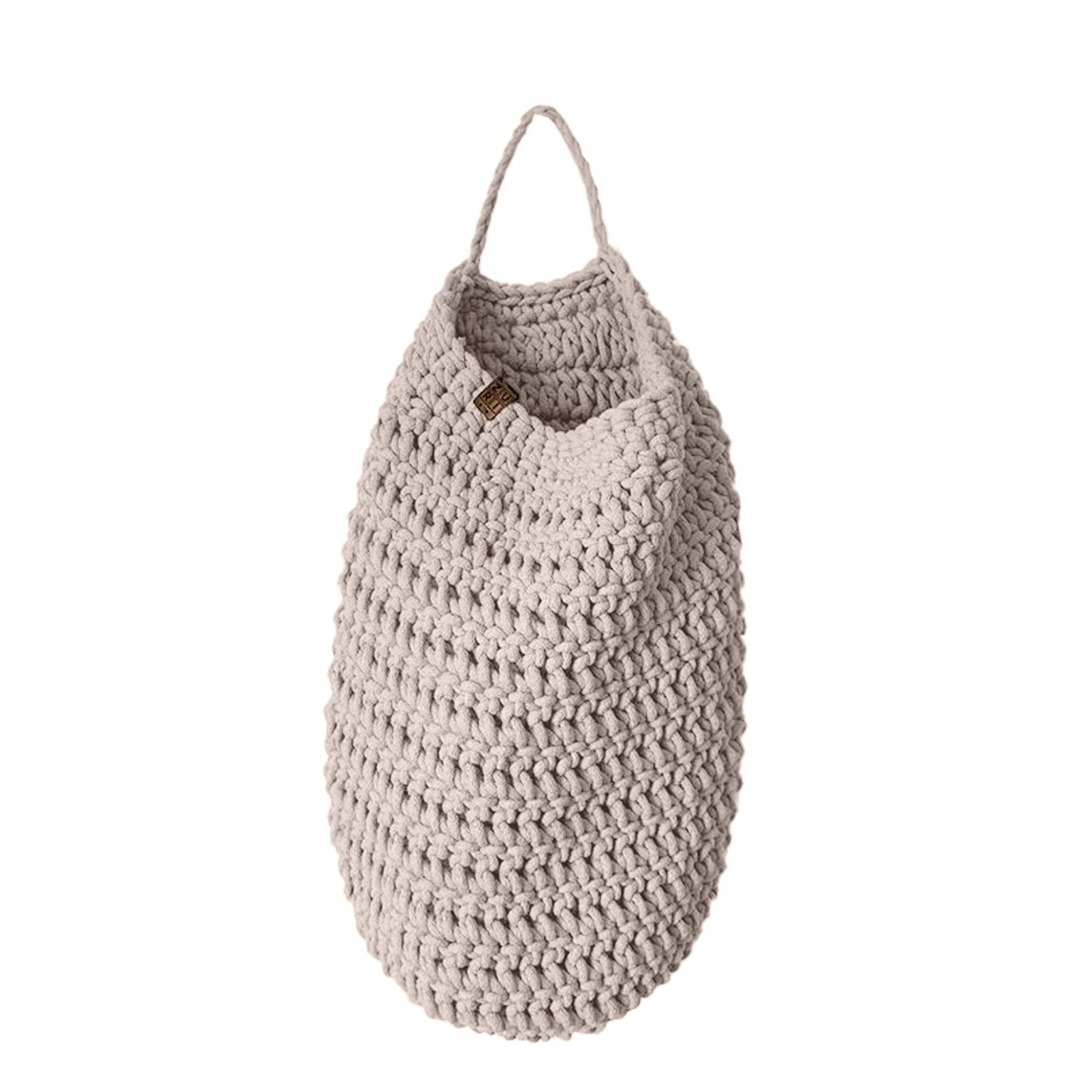 Crochet Hanging Bag, Large | BEIGE