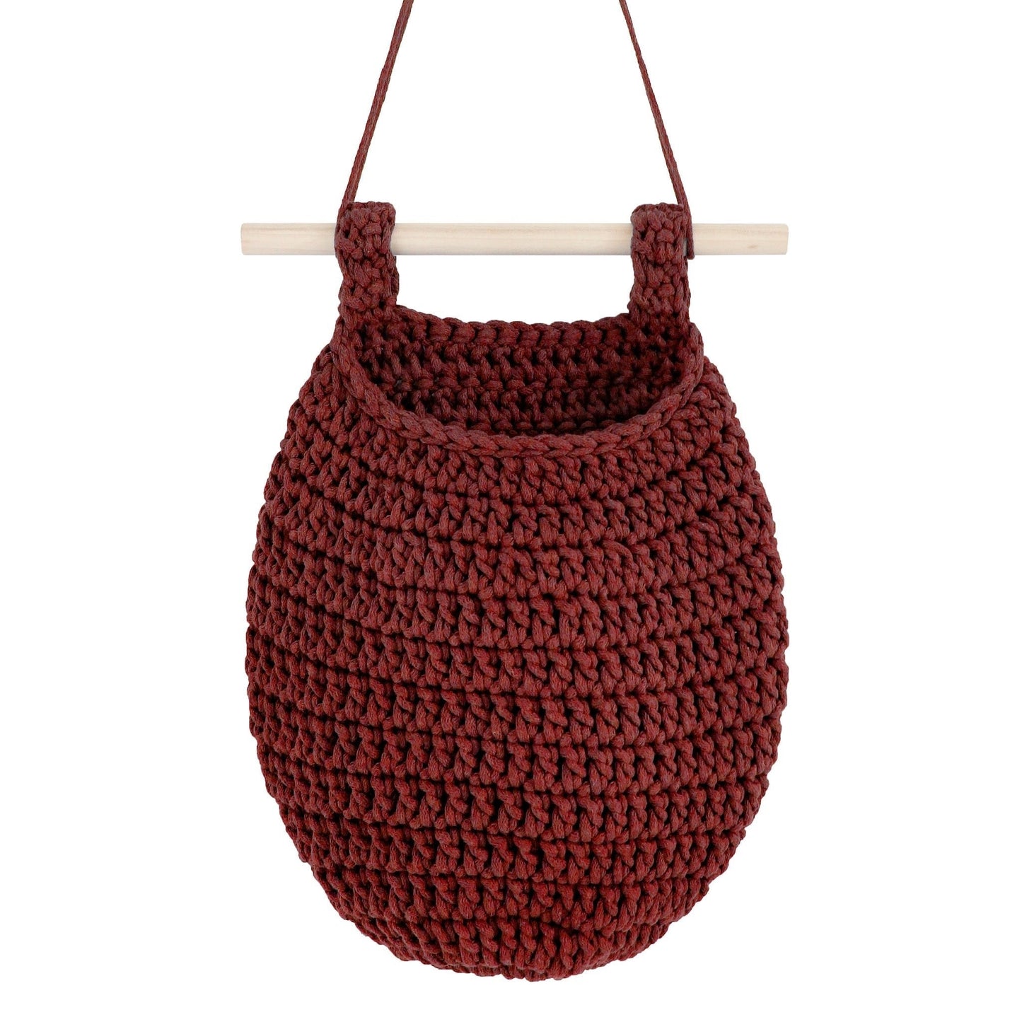 Crochet Hanging Basket, Large | TERRACOTTA