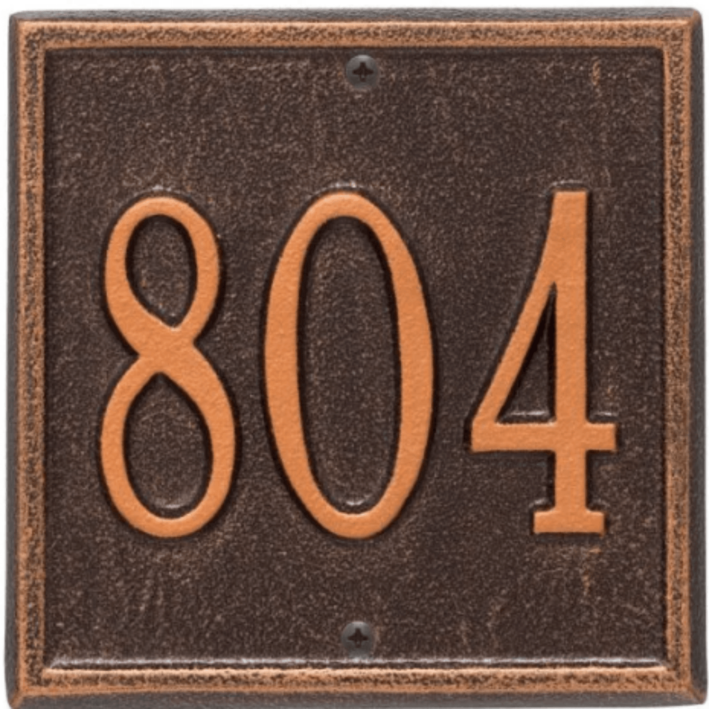 Petite Personalized Square Address Wall Plaque– Available in Multiple Finishes - Address Signs & Mailboxes - The Well Appointed House