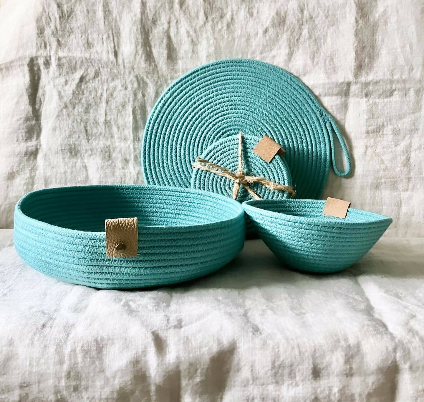 Teal Rope Home Decor Gift Set