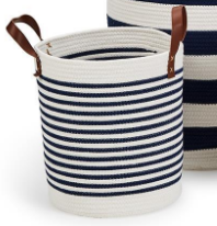 Yacht Club Striped Basket