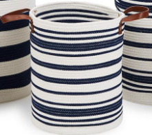 Yacht Club Striped Basket