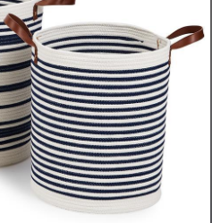 Yacht Club Striped Basket