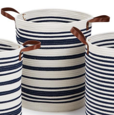 Yacht Club Striped Basket