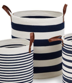 Yacht Club Striped Basket
