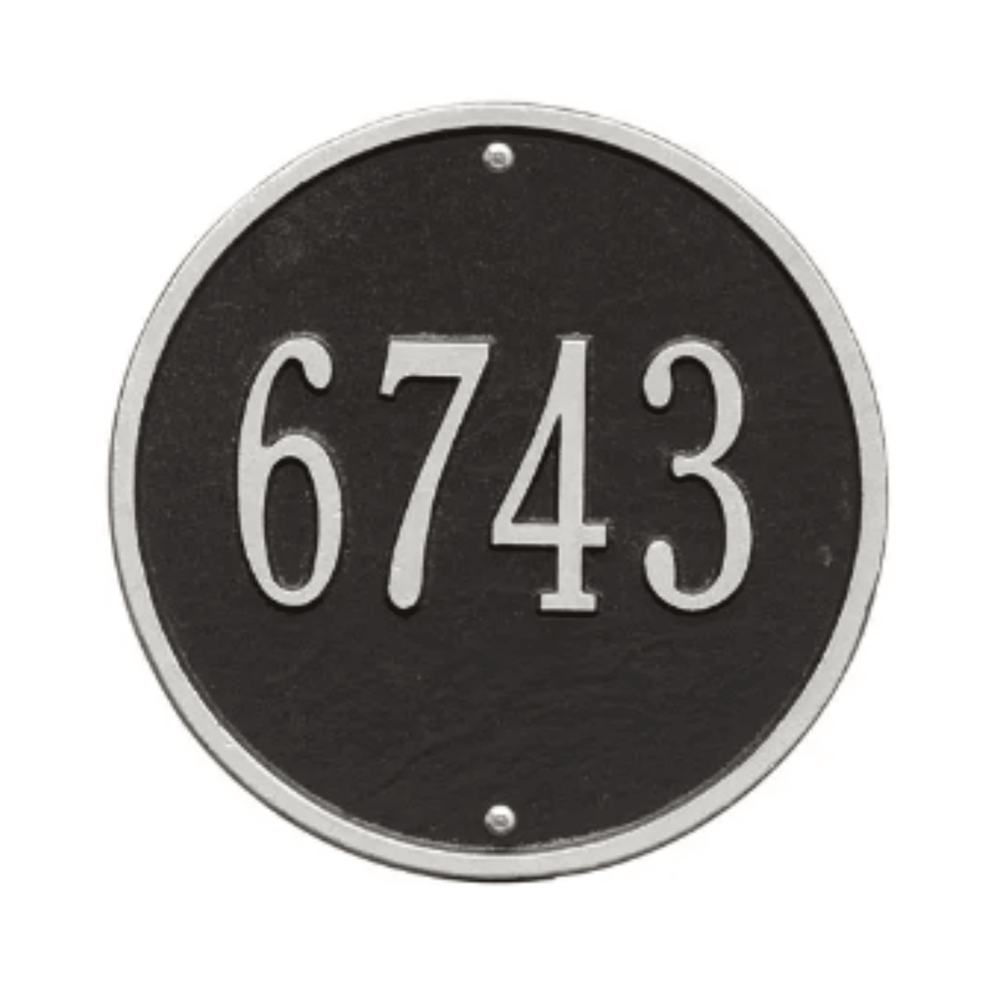 9'' One Line Round Wall Plaque - Available in Variety of Finishes - Address Signs & Mailboxes - The Well Appointed House