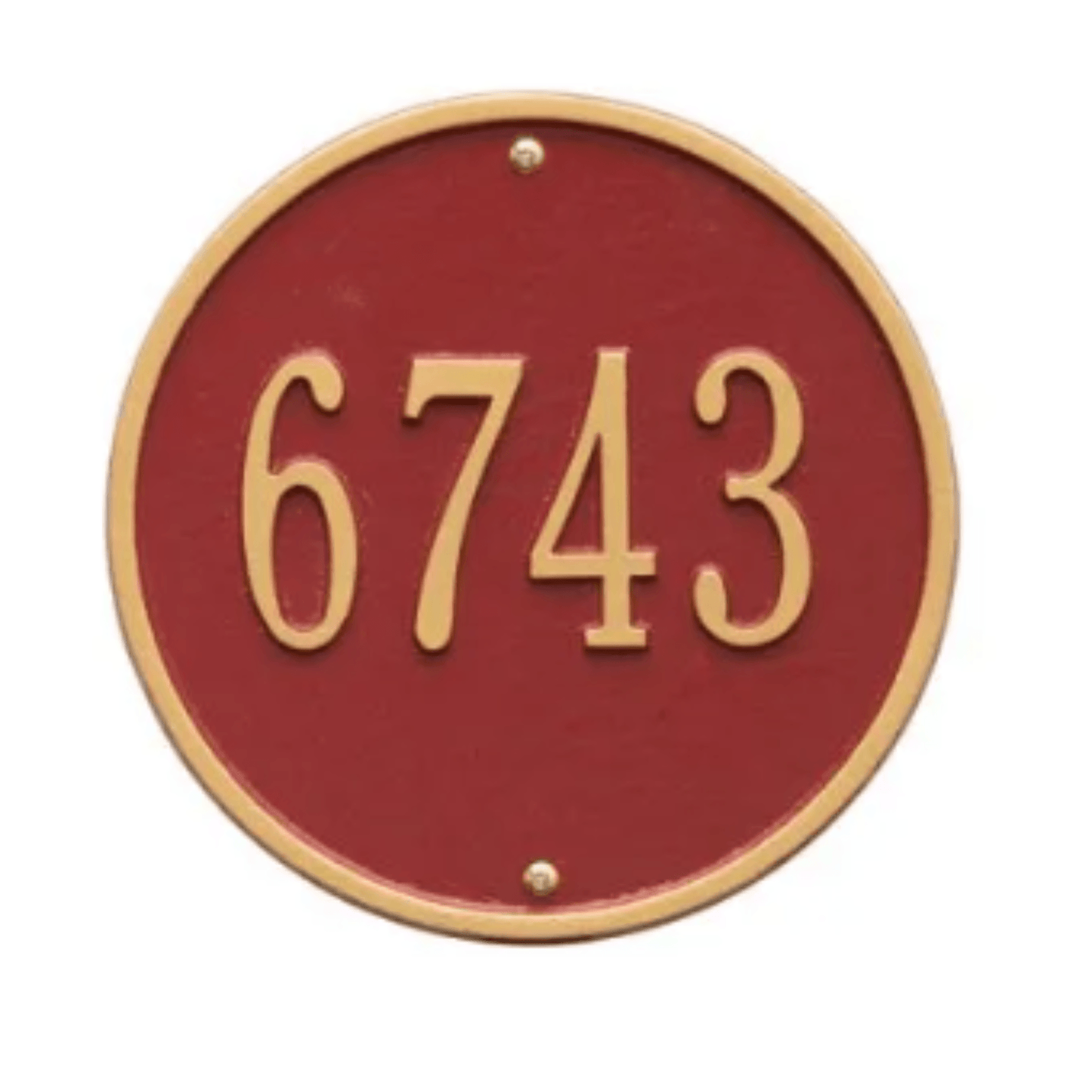 9'' One Line Round Wall Plaque - Available in Variety of Finishes - Address Signs & Mailboxes - The Well Appointed House