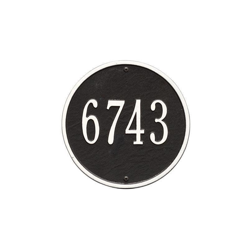 9'' One Line Round Wall Plaque - Available in Variety of Finishes - Address Signs & Mailboxes - The Well Appointed House