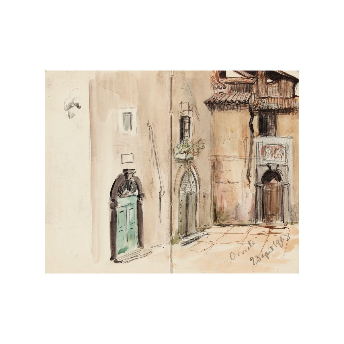 Courtyard - Unframed Art Print