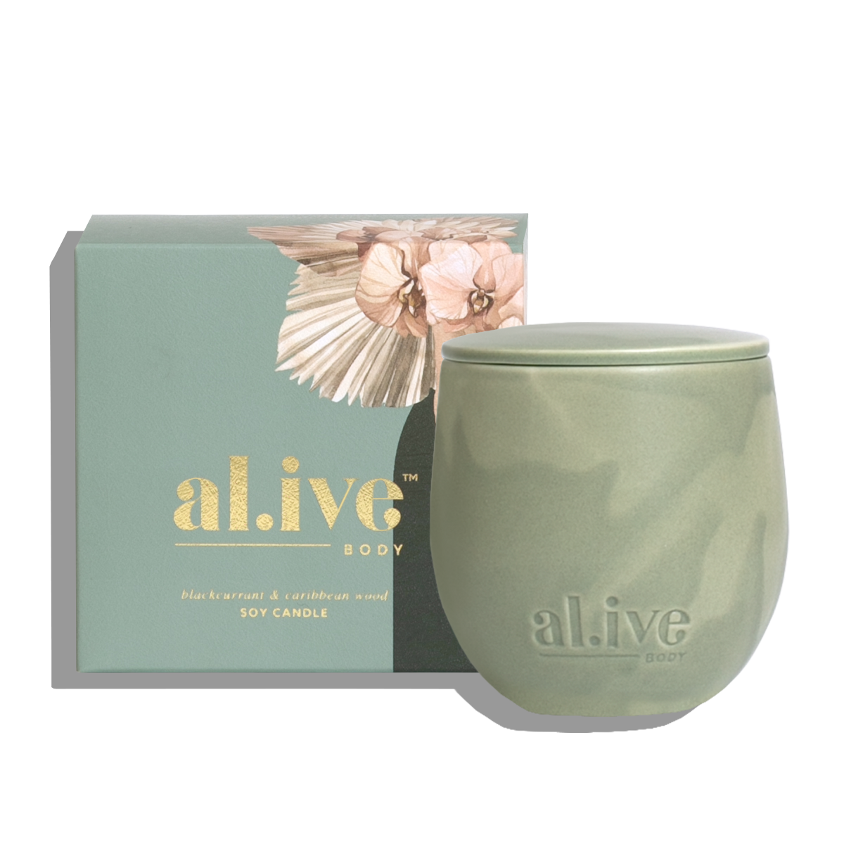Al.ive Soy Candle - Blackcurrant & Caribbean Wood