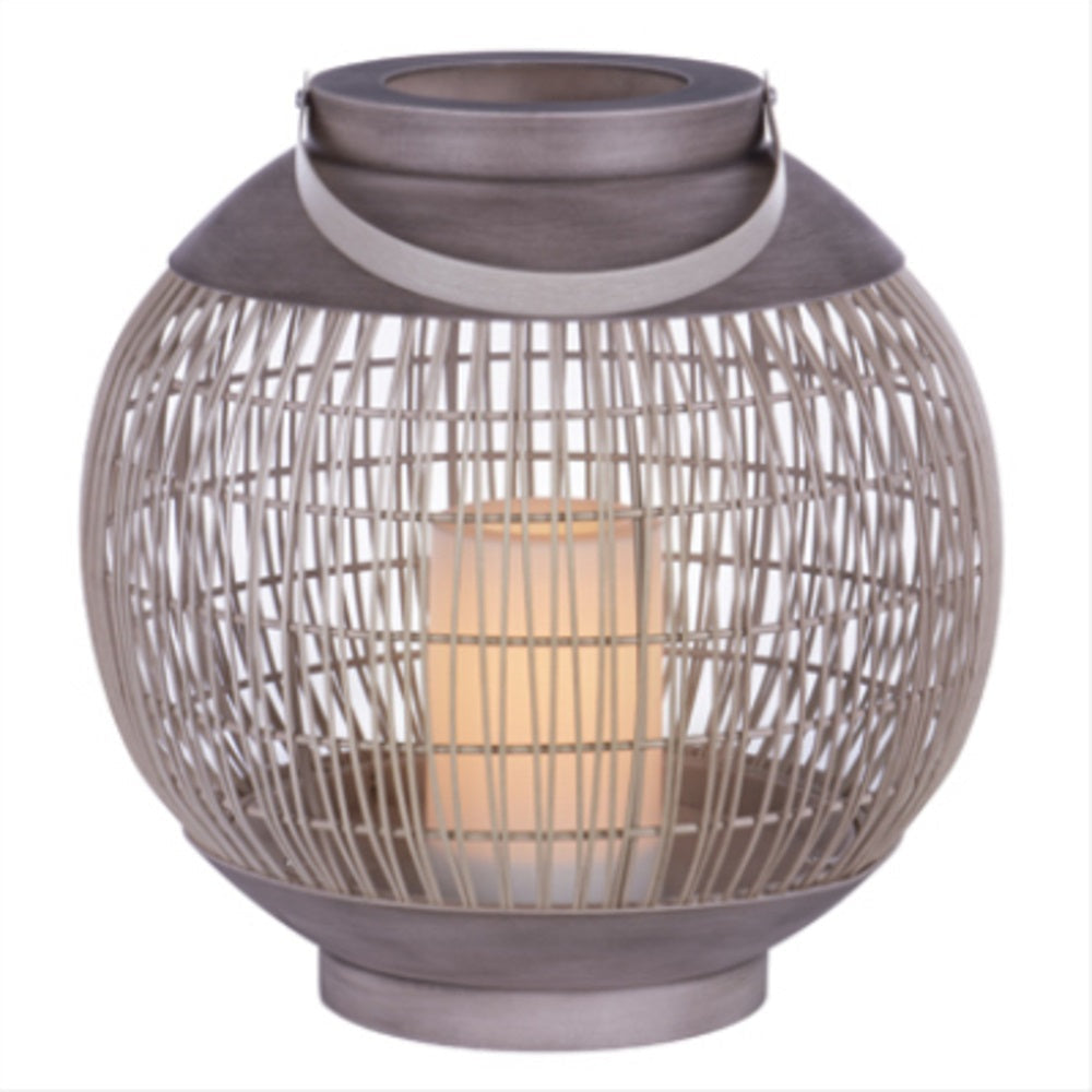 Sterno GL40473 Sand Oval Lantern, 11.5 Inch