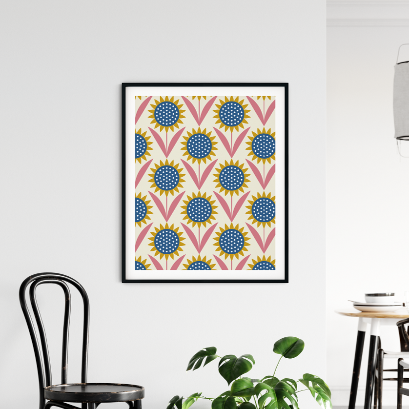 Sun Flowers Framed Art Print