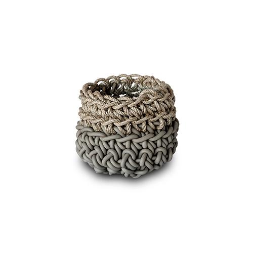 Canapa HD4 Round 6.2" Neoprene Rubber and Hemp Basket by Neo Design Italy