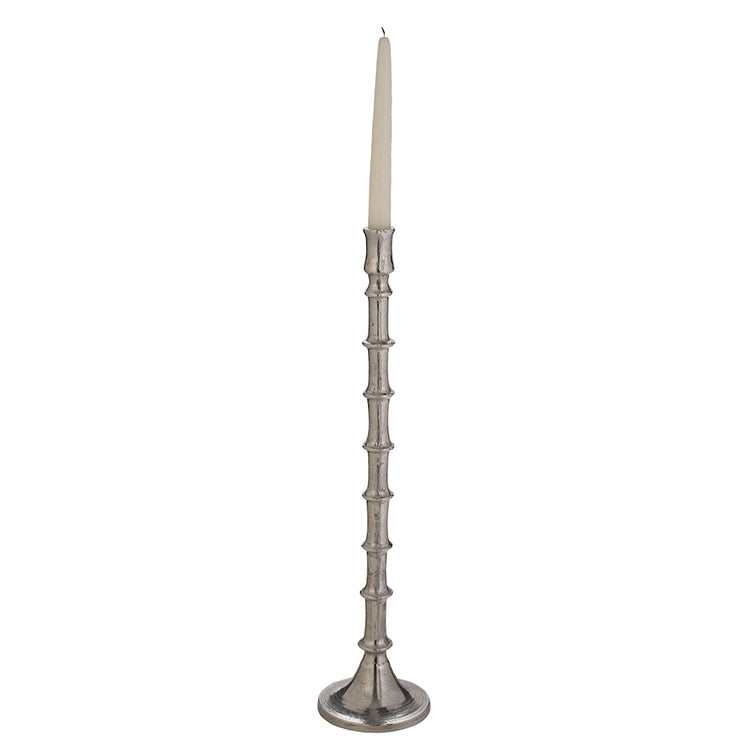 Silver Bamboo Candlesticks