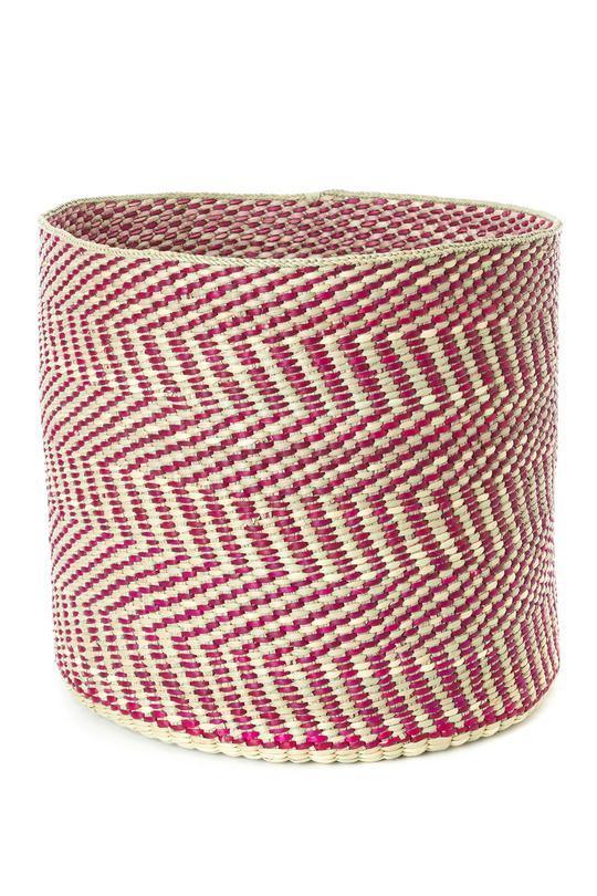 Berry & Natural Maila Milulu Reed Woven Storage Baskets- 2 Sizes Available