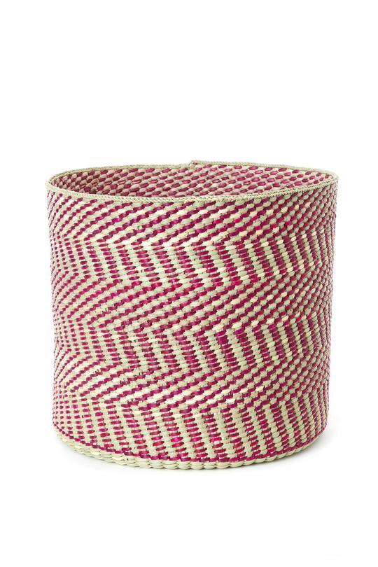 Berry & Natural Maila Milulu Reed Woven Storage Baskets- 2 Sizes Available