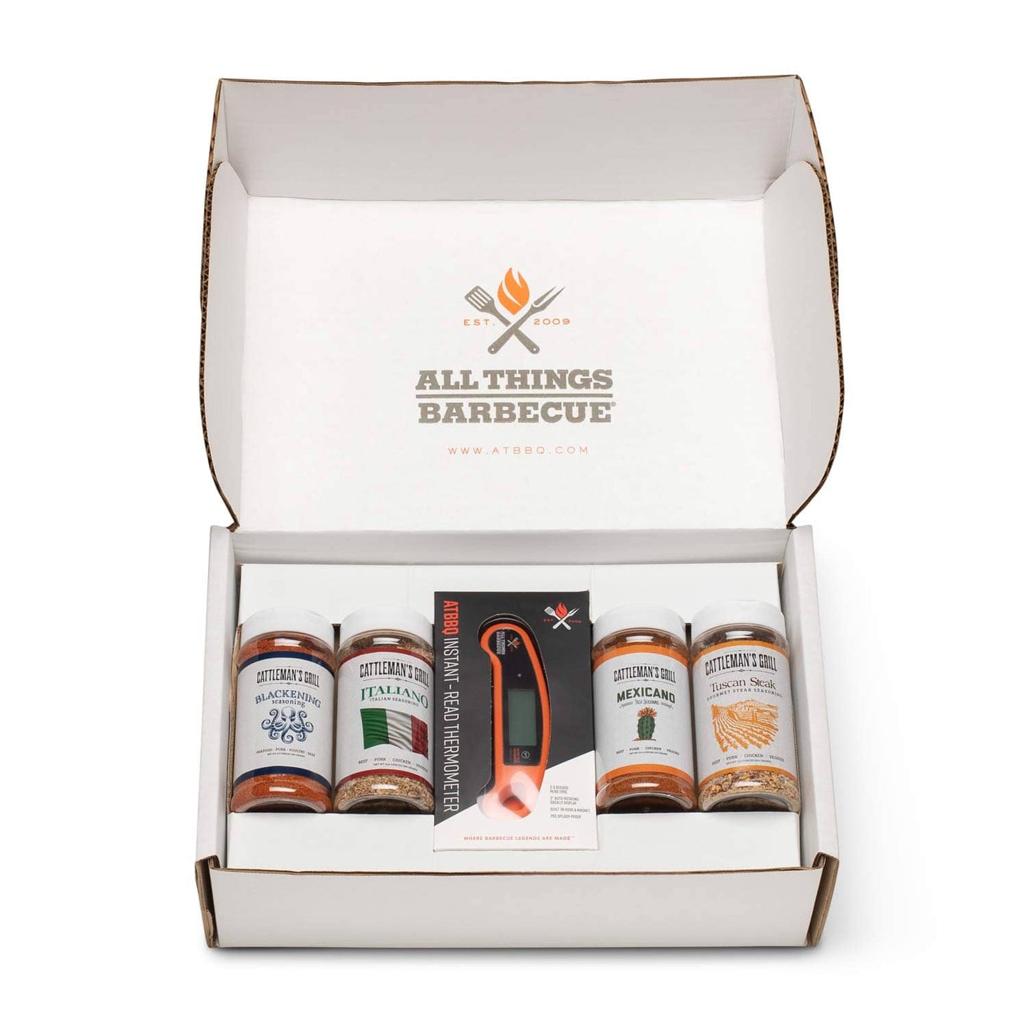 Cattleman's Grill Taste of the World Four Rub + Thermometer Gift Set