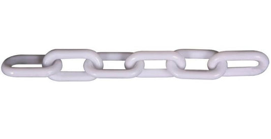 Ben-Mor 54000 Plastic Chain, #6 x 130', White