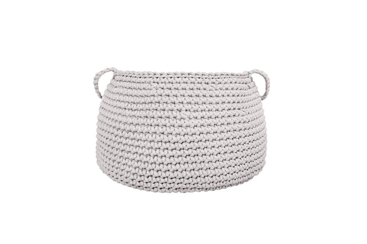 Crochet Basket, Size L | OATMEAL