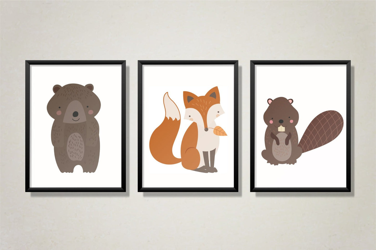 Woodland Animals Art Prints - Set