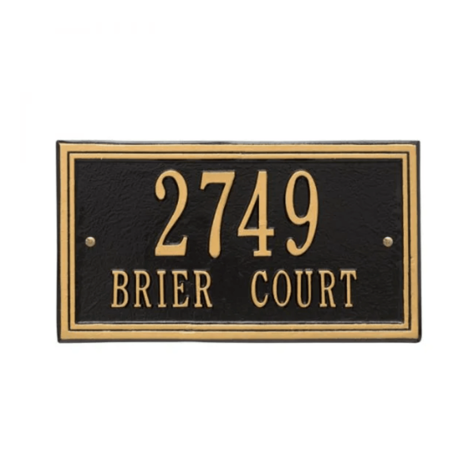 Personalized Classic Two Line Rectangular Address Wall Plaque – Available in Multiple Finishes - Address Signs & Mailboxes - The Well Appointed House