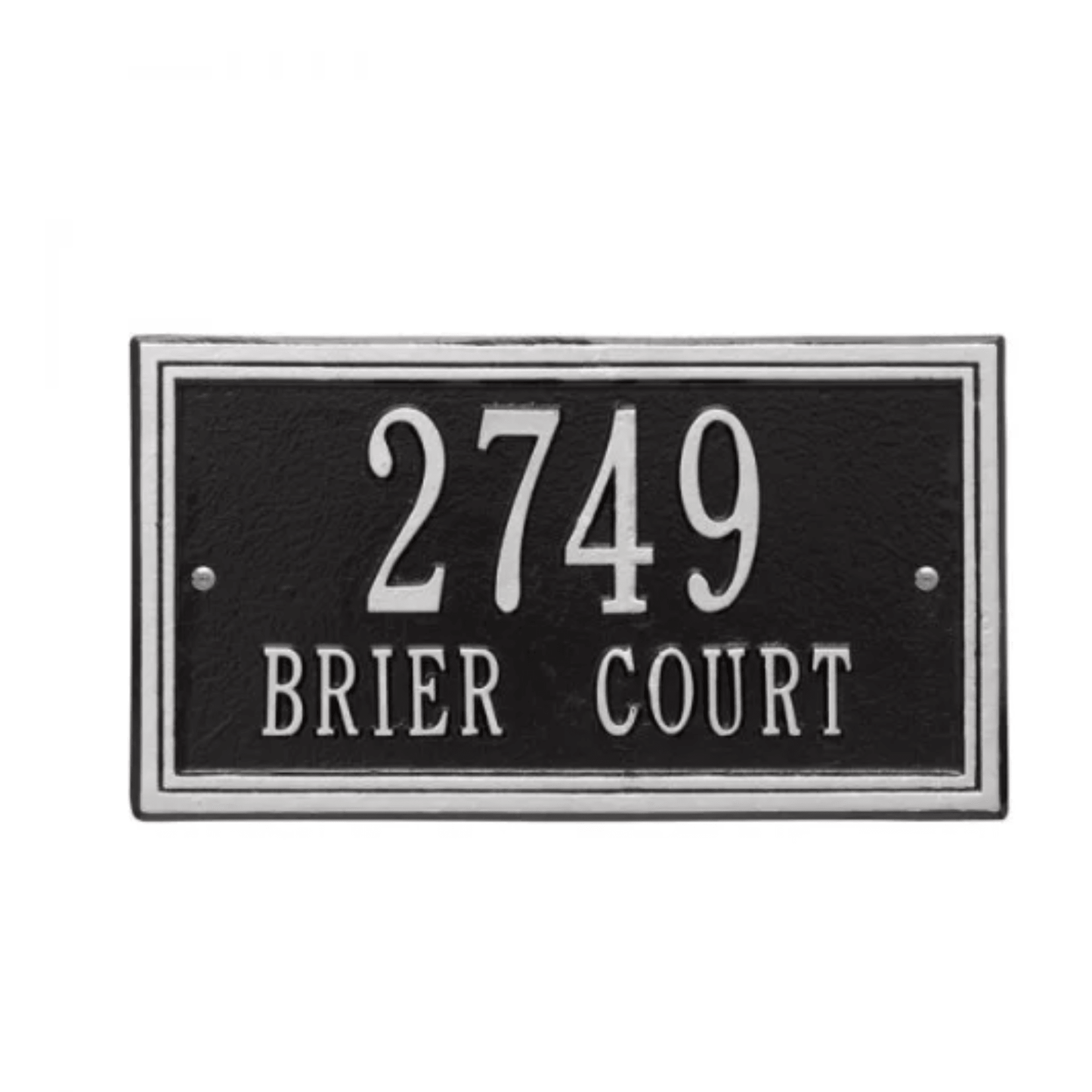 Personalized Classic Two Line Rectangular Address Wall Plaque – Available in Multiple Finishes - Address Signs & Mailboxes - The Well Appointed House