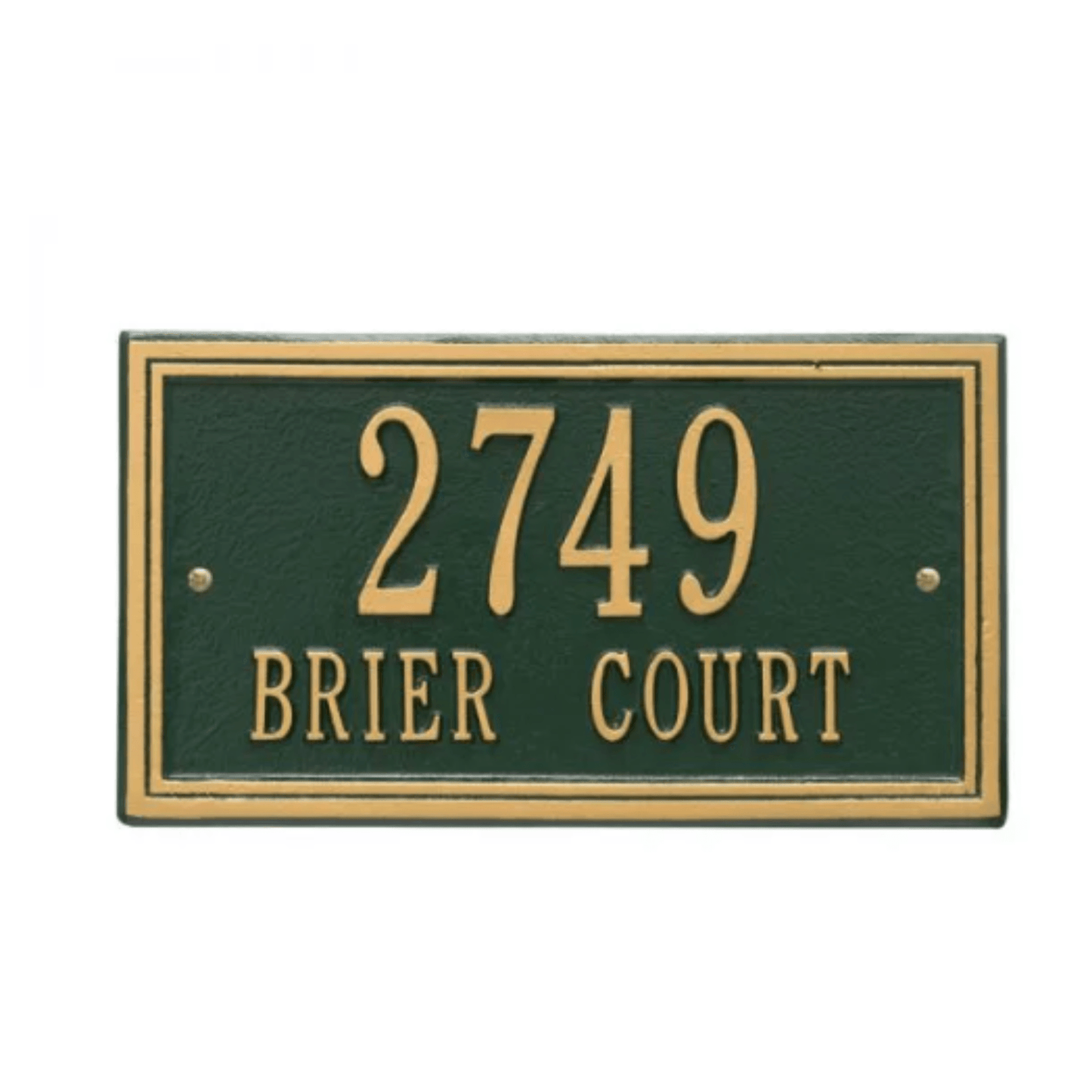 Personalized Classic Two Line Rectangular Address Wall Plaque – Available in Multiple Finishes - Address Signs & Mailboxes - The Well Appointed House
