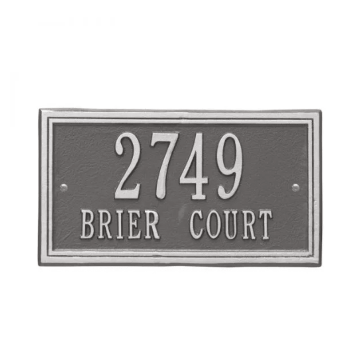 Personalized Classic Two Line Rectangular Address Wall Plaque – Available in Multiple Finishes - Address Signs & Mailboxes - The Well Appointed House