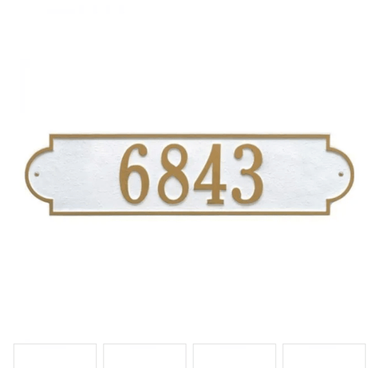 Personalized One Line Richmond Address Wall Plaque – Available in Multiple Finishes - Address Signs & Mailboxes - The Well Appointed House