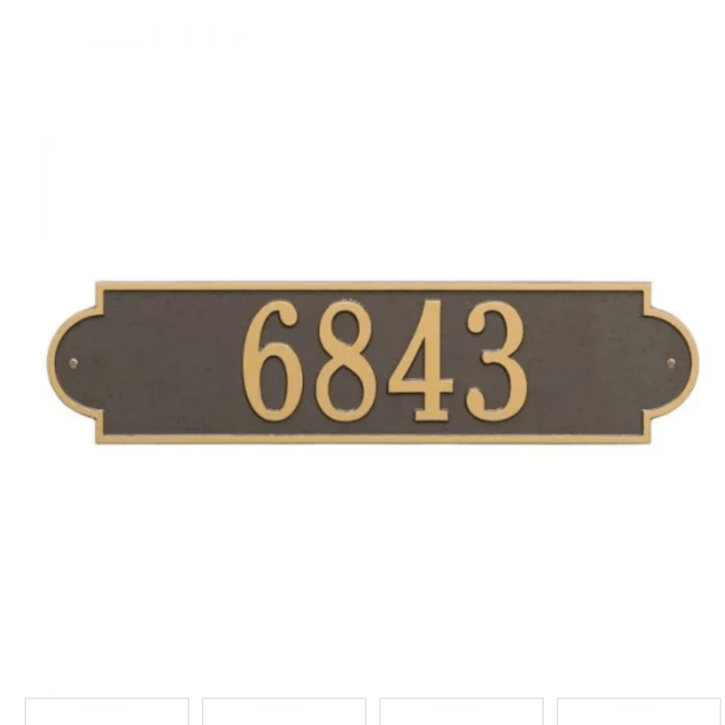Personalized One Line Richmond Address Wall Plaque – Available in Multiple Finishes - Address Signs & Mailboxes - The Well Appointed House