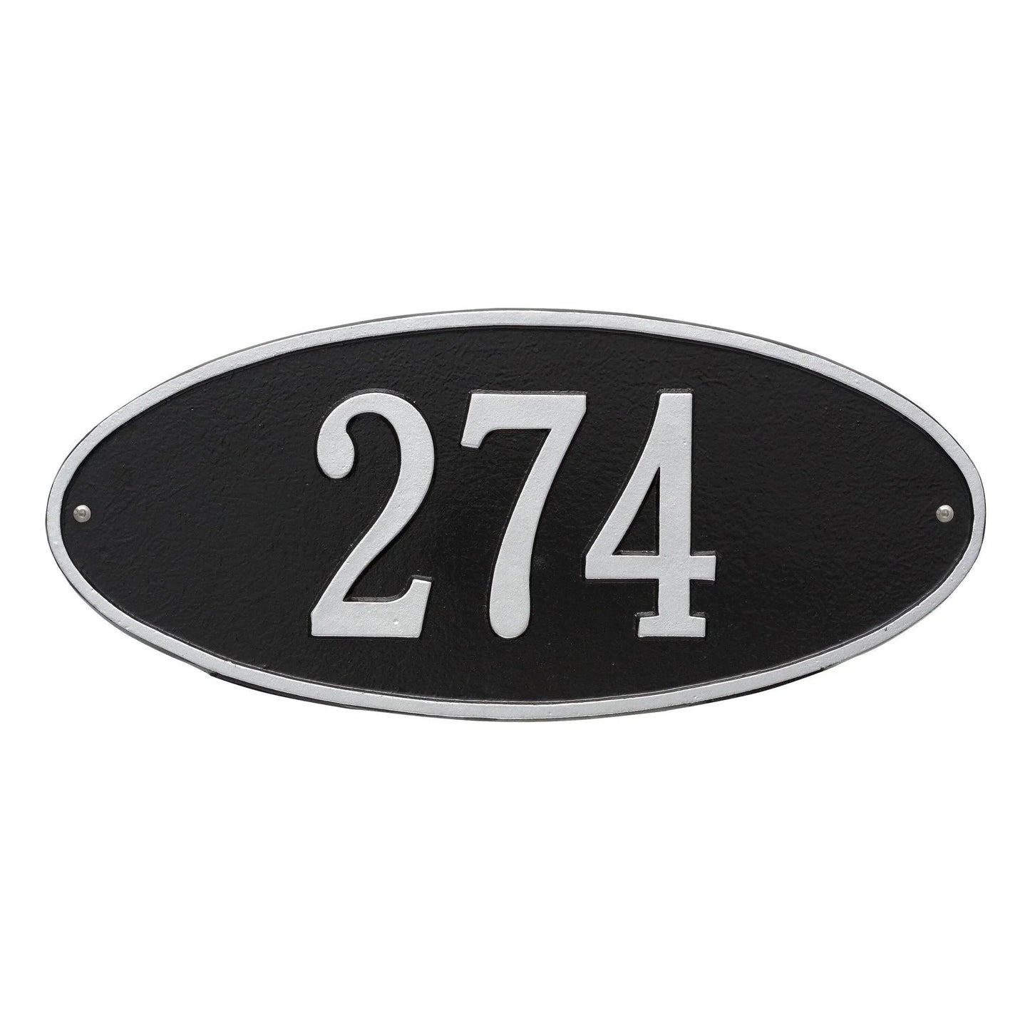 Personalized Oval Wall Mounted Address Plaque – Available in Multiple Finishes - Address Signs & Mailboxes - The Well Appointed House
