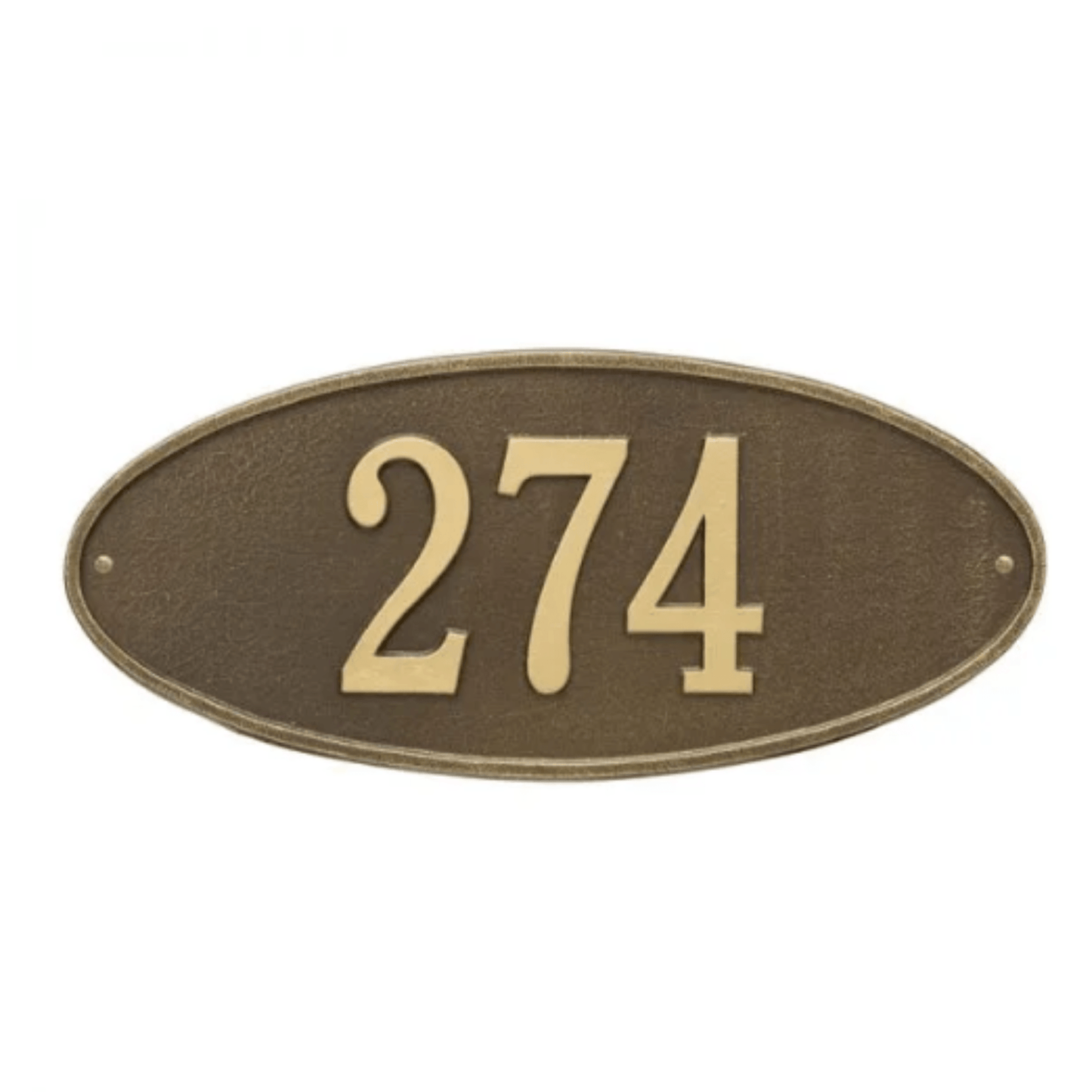 Personalized Oval Wall Mounted Address Plaque – Available in Multiple Finishes - Address Signs & Mailboxes - The Well Appointed House