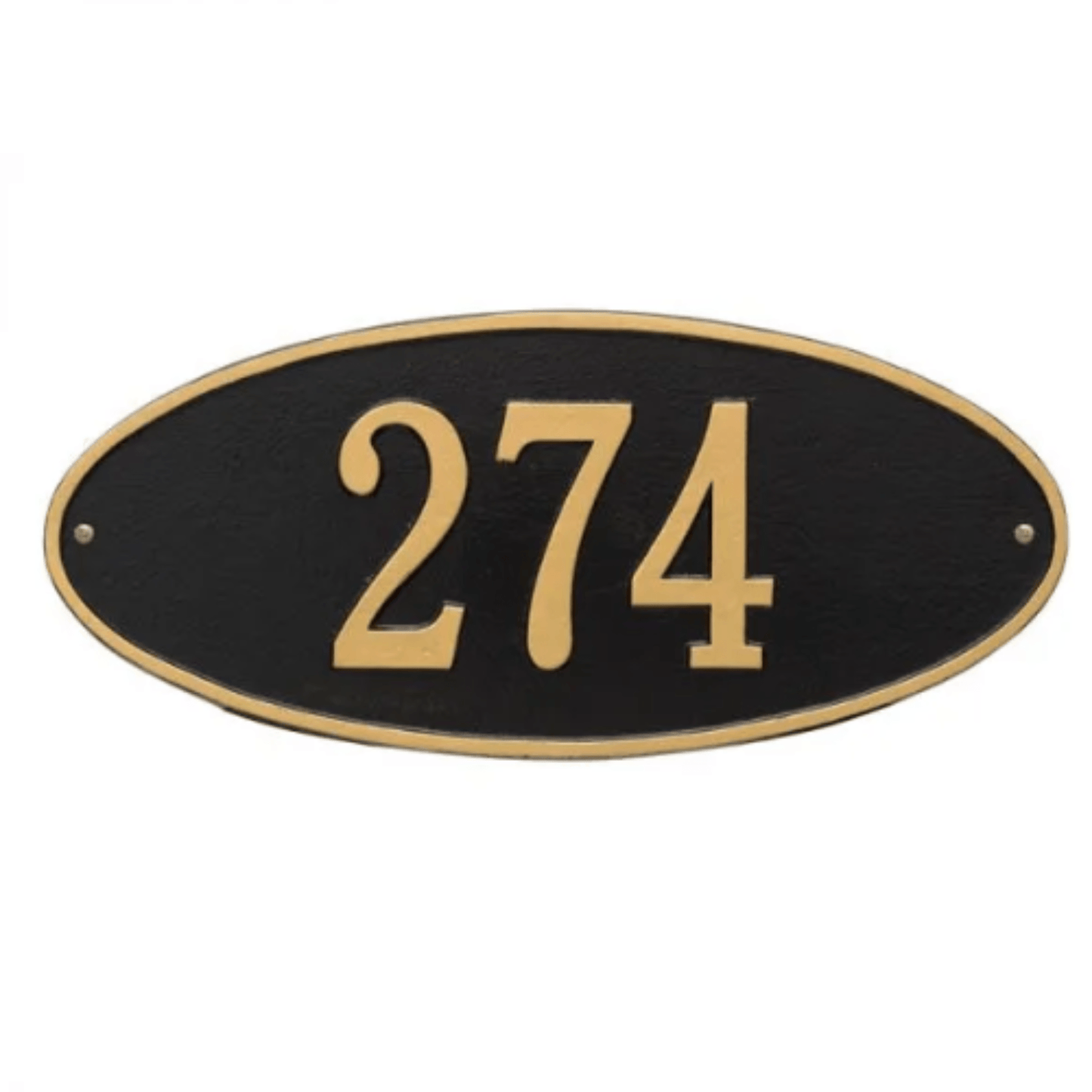 Personalized Oval Wall Mounted Address Plaque – Available in Multiple Finishes - Address Signs & Mailboxes - The Well Appointed House