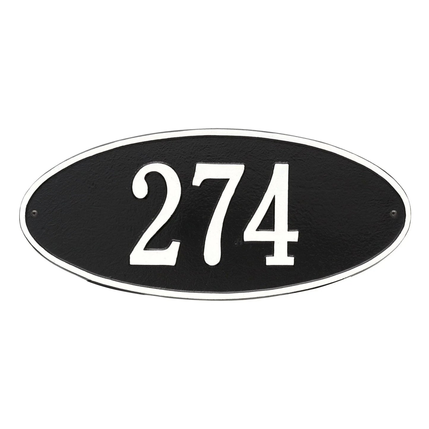 Personalized Oval Wall Mounted Address Plaque – Available in Multiple Finishes - Address Signs & Mailboxes - The Well Appointed House