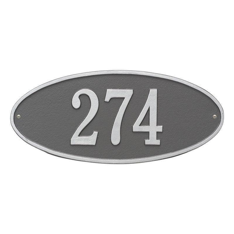 Personalized Oval Wall Mounted Address Plaque – Available in Multiple Finishes - Address Signs & Mailboxes - The Well Appointed House