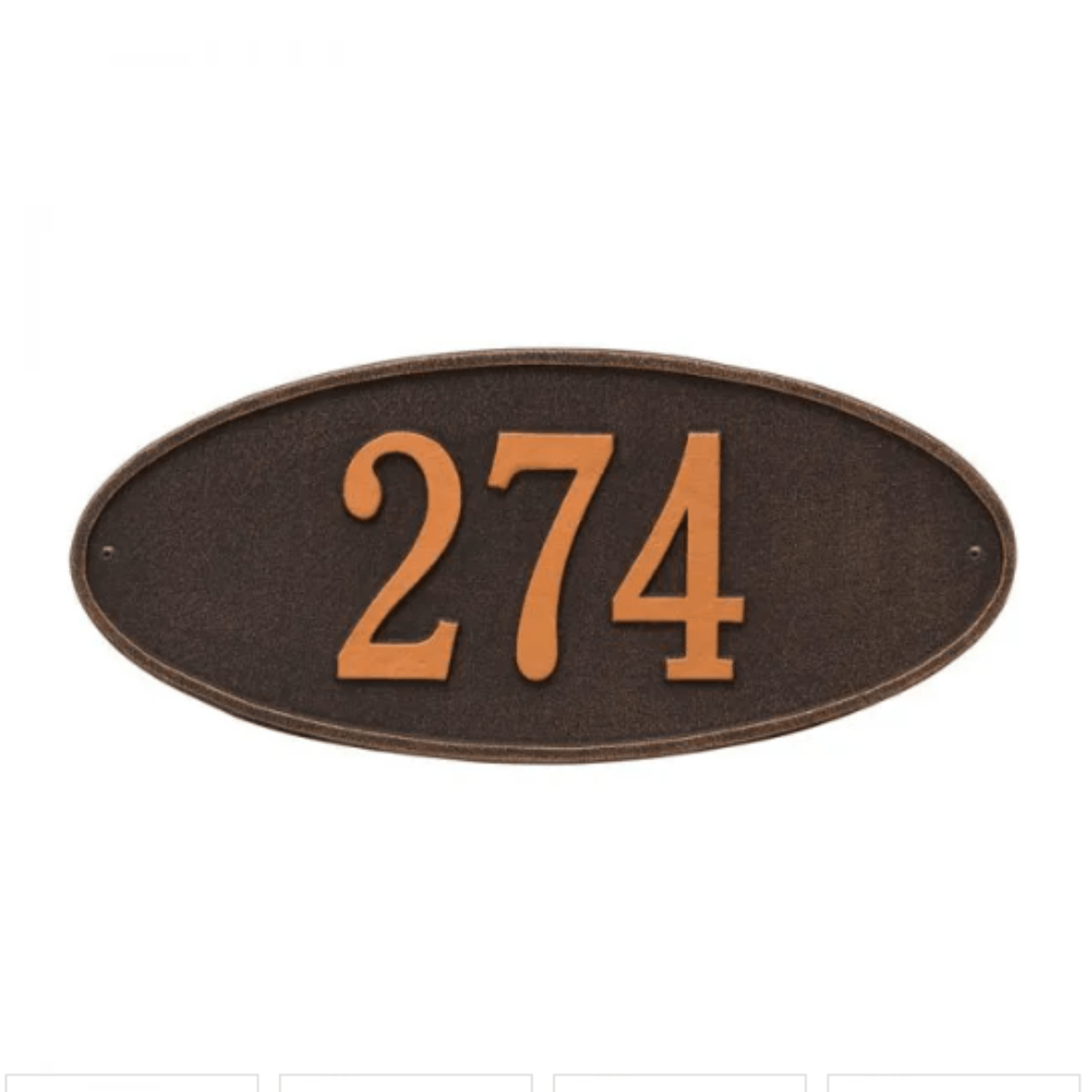 Personalized Oval Wall Mounted Address Plaque – Available in Multiple Finishes - Address Signs & Mailboxes - The Well Appointed House
