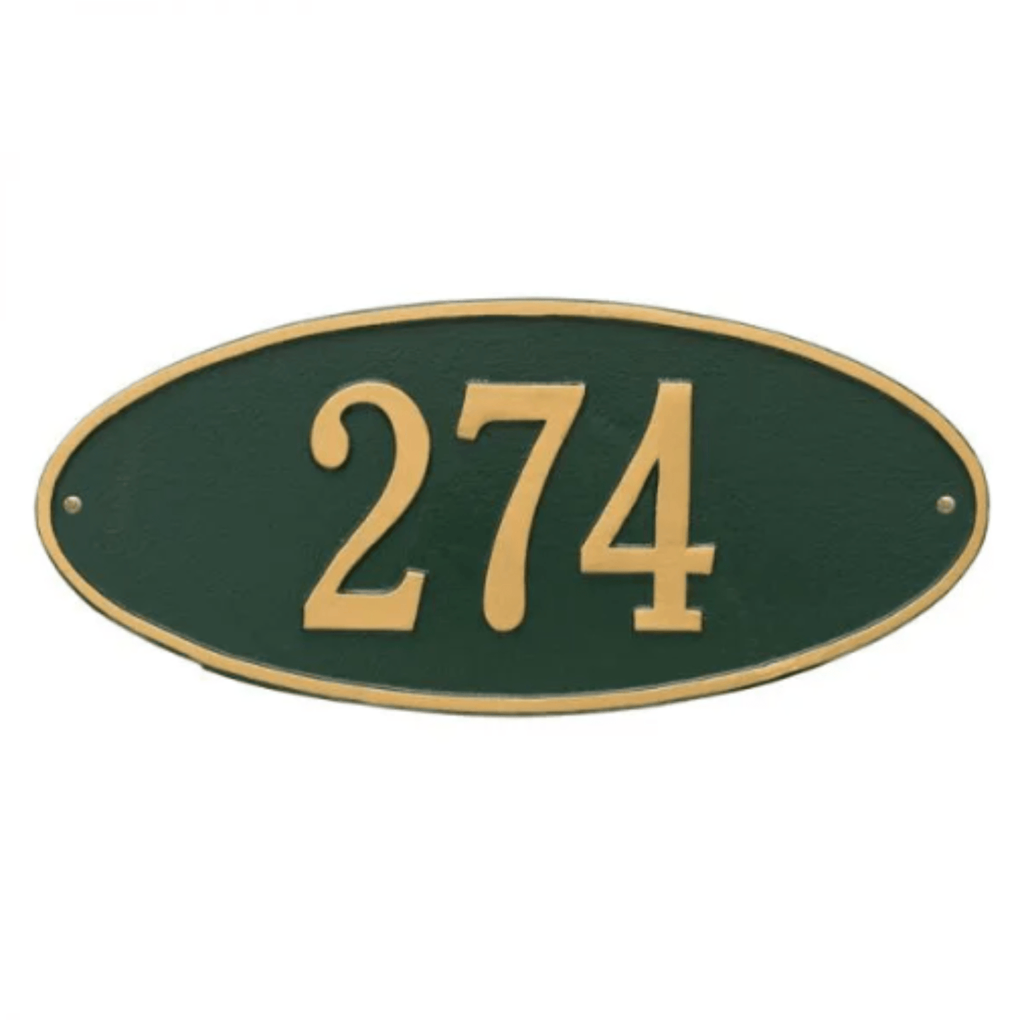 Personalized Oval Wall Mounted Address Plaque – Available in Multiple Finishes - Address Signs & Mailboxes - The Well Appointed House
