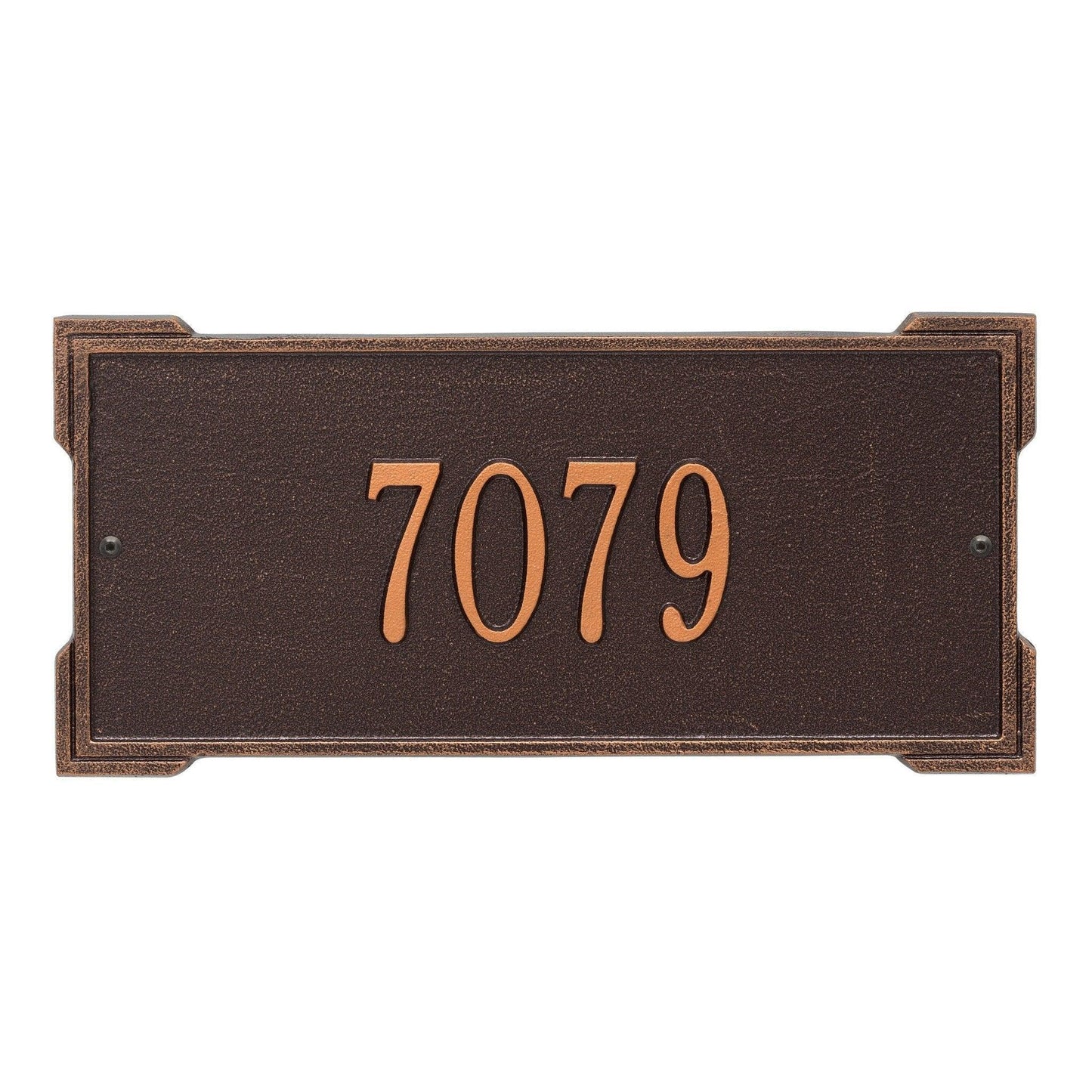 Personalized Standard Roanoke 1 Line Address Wall Plaque – Available in Multiple Finishes - Address Signs & Mailboxes - The Well Appointed House