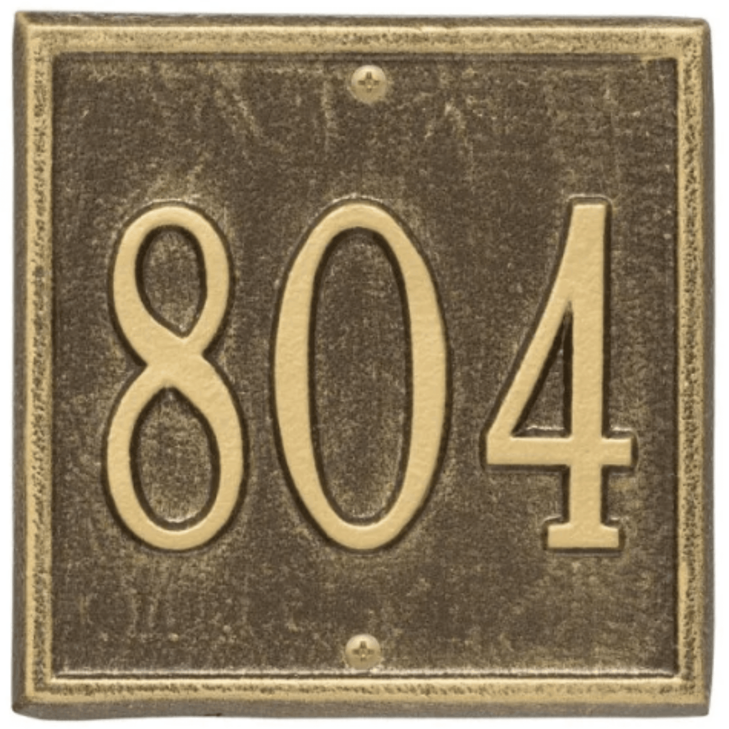 Petite Personalized Square Address Wall Plaque– Available in Multiple Finishes - Address Signs & Mailboxes - The Well Appointed House