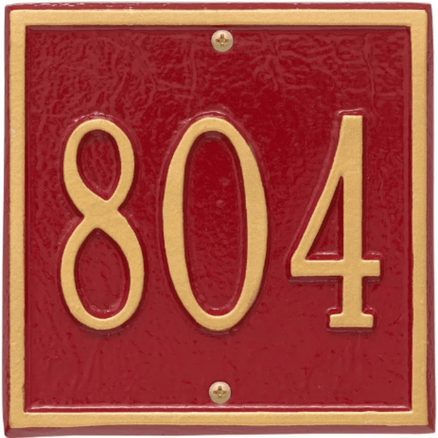 Petite Personalized Square Address Wall Plaque– Available in Multiple Finishes - Address Signs & Mailboxes - The Well Appointed House