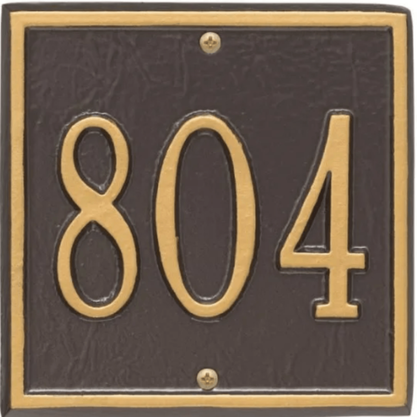 Petite Personalized Square Address Wall Plaque– Available in Multiple Finishes - Address Signs & Mailboxes - The Well Appointed House
