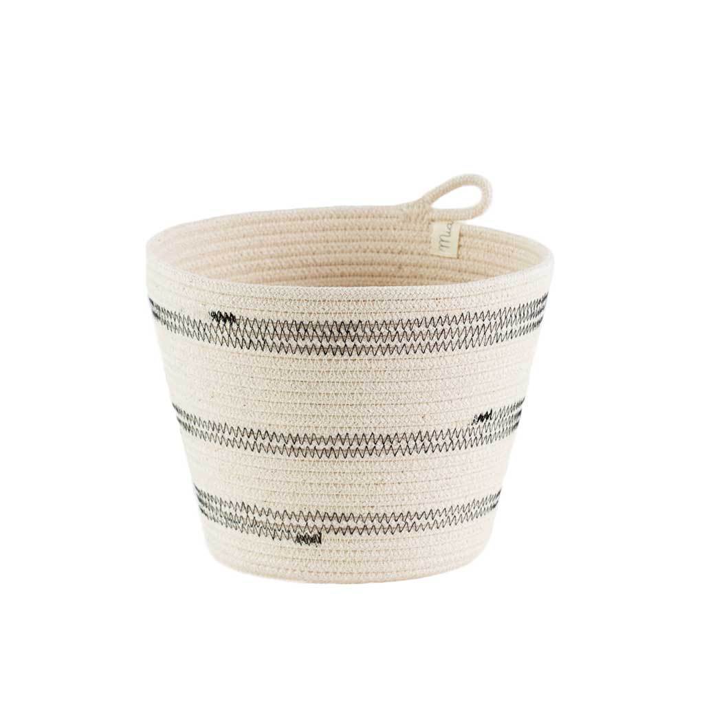 PLANTER BASKET STITCHED BY MIA MELANGE. Add some greenery to your home with these unique planters. Available in three sizes. Made from 100% cotton rope which is sewn together in a coiling technique.