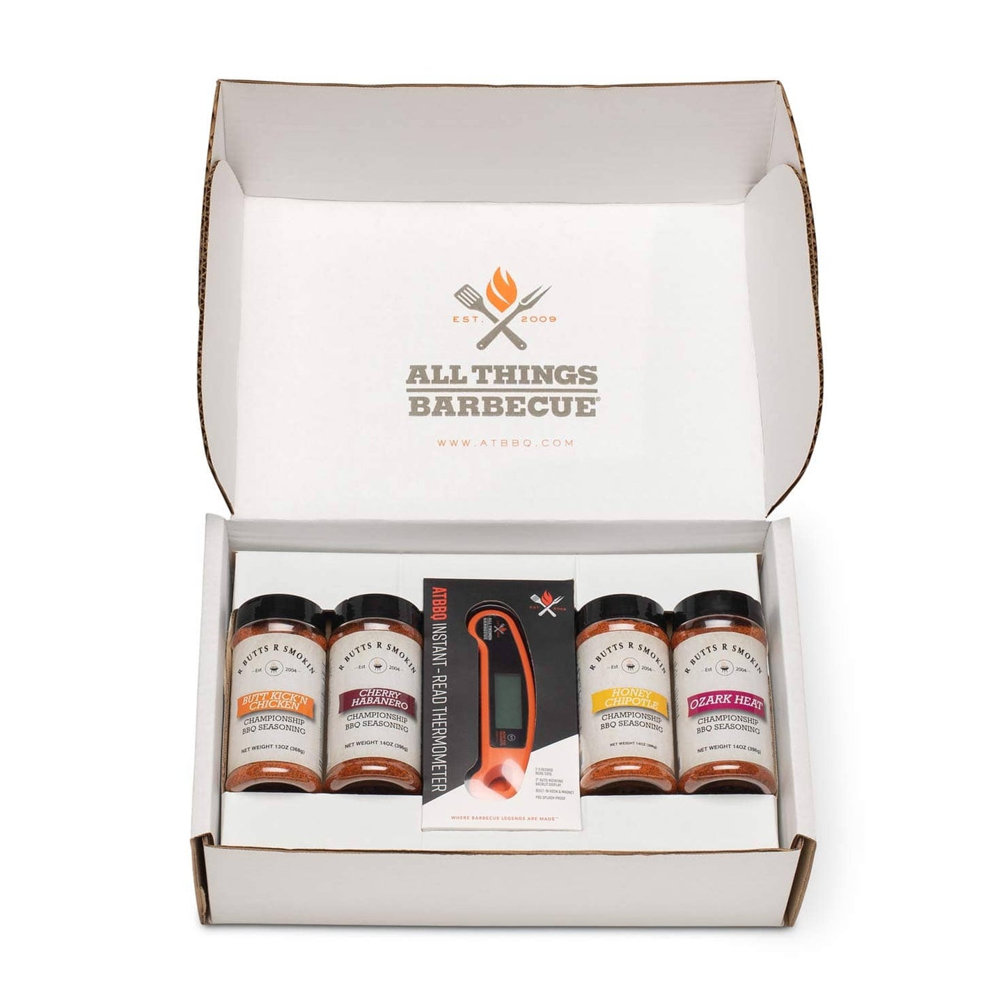 R Butts R Smokin Four Rub + Thermometer Gift Set