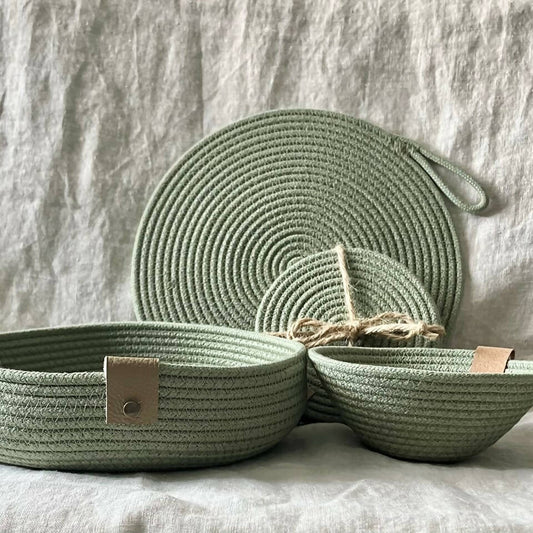 Sage Rope Home Decor Gift Set