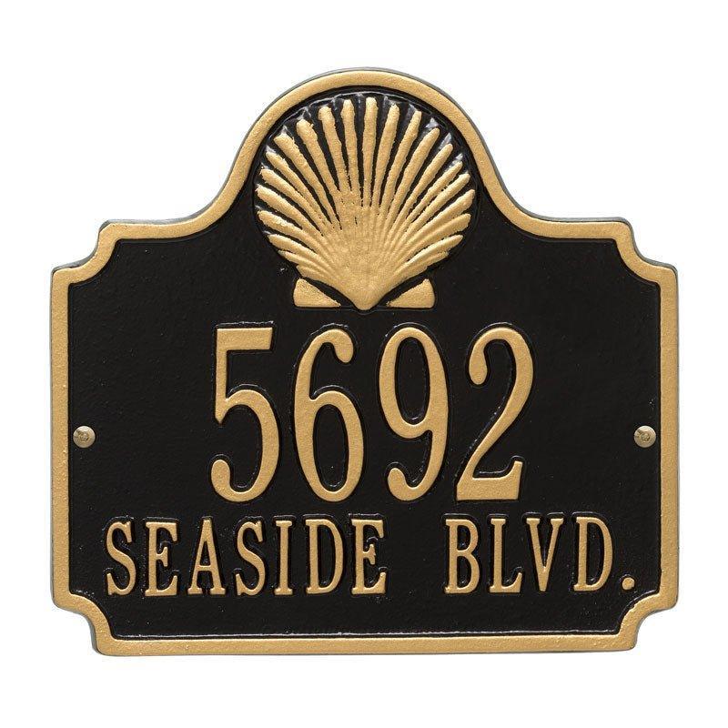 Two Line Personalized Conch Address Wall Plaque - Availble in Multiple Finishes - Address Signs & Mailboxes - The Well Appointed House